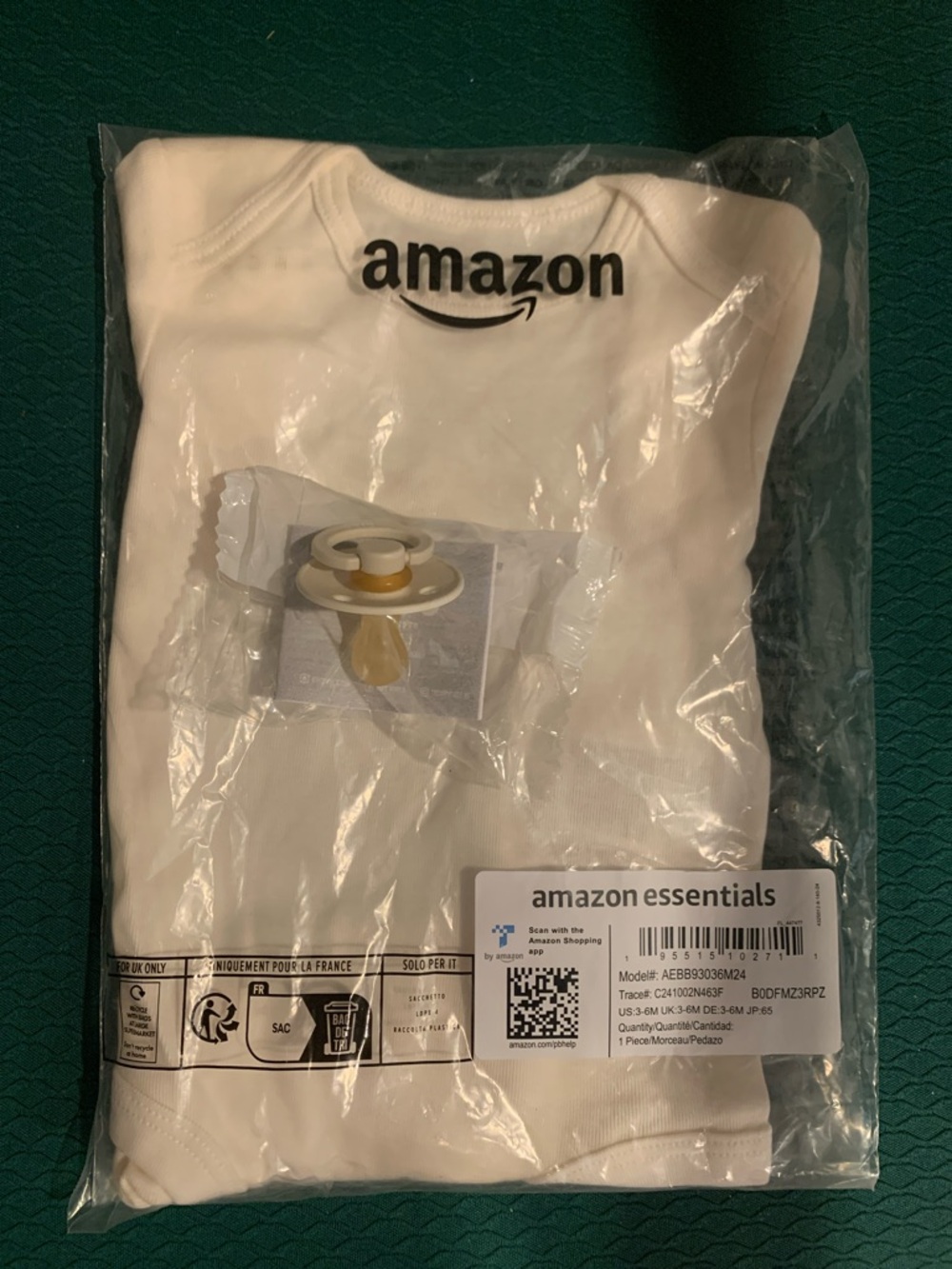 NWT Bibs Pacifier and Onesie set
